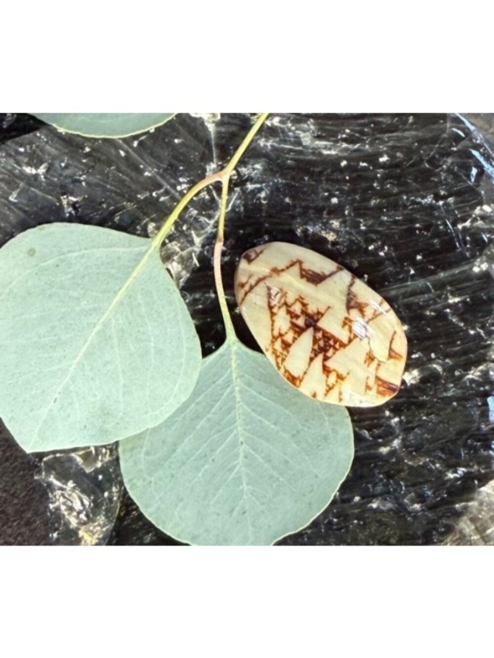 Lightweight 1.5" Signature Bead - Two sided - Natural, material unknown